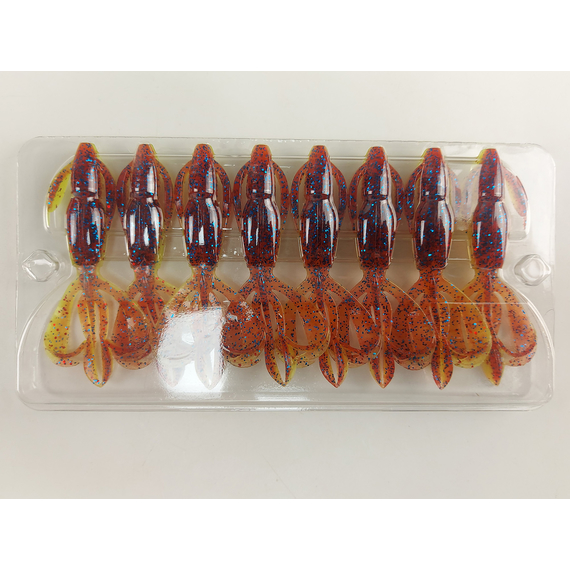 Силікон Keitech Crazy Flapper 2.8" (8 шт/уп),, колір: ea#15 grape chart red flk, Довжина силікону: 2.8" (7.1 см), Колір силікону: ea#15 grape chart red flk, фото , изображение 7