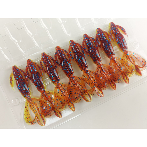 Силікон Keitech Crazy Flapper 2.8" (8 шт/уп),, колір: ea#15 grape chart red flk, Довжина силікону: 2.8" (7.1 см), Колір силікону: ea#15 grape chart red flk, фото , изображение 9