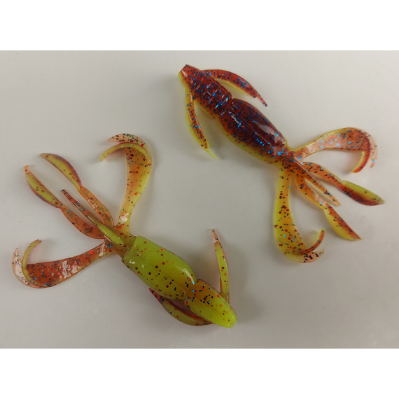 Силикон Keitech Crazy Flapper 2.4" (10 шт/уп), цвет: ea#15 grape chart red flk, Длина силикона: 2.4" (6.1 см), Расцветка силикона: ea#15 grape chart red flk, фото , изображение 4