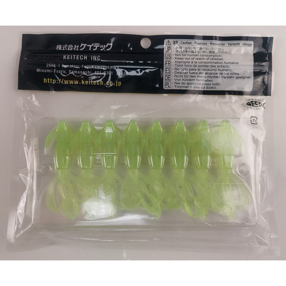 Силікон Keitech Crazy Flapper 2.4" (10 шт/уп),, колір: ea#19 electric chart shad, Довжина силікону: 2.4" (6.1 см), Колір силікону: EA#19 Electric Chart Shad, фото , изображение 6