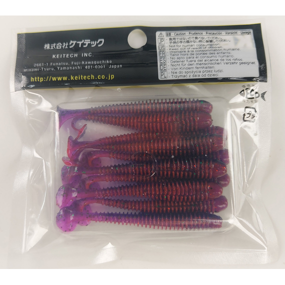 Силикон Keitech Swing Impact 2.5" (10 шт/уп), цвет: ea#21 mystic june bug, Длина силикона: 2.5" (6.3 см), Расцветка силикона: EA#21 Mystic June Bug, фото , изображение 6