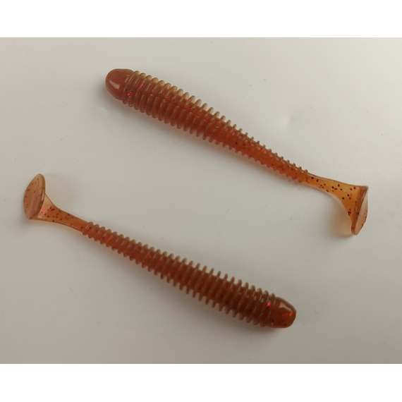 Силікон Keitech Swing Impact 2.5" (10 шт/упак), колір:pal#07 motoroil red flake, Довжина силікону: 2.5" (6.3 см), Колір силікону: pal#07 motoroil red flake, фото , изображение 3