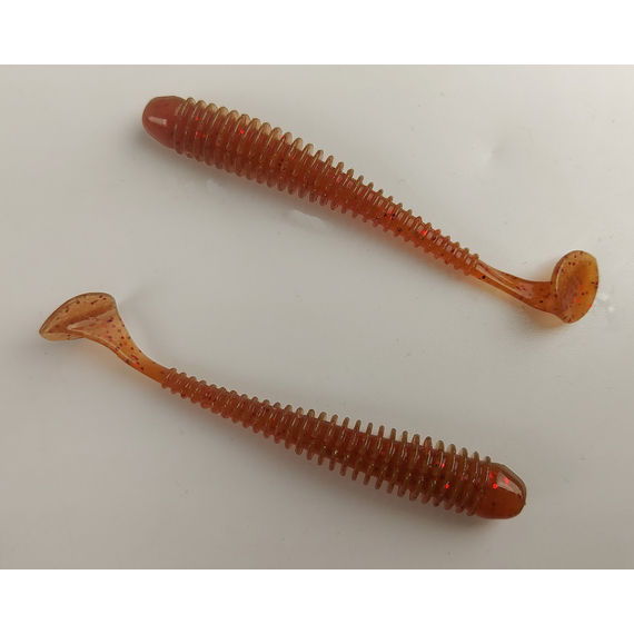 Силікон Keitech Swing Impact 2.5" (10 шт/упак), колір:pal#07 motoroil red flake, Довжина силікону: 2.5" (6.3 см), Колір силікону: pal#07 motoroil red flake, фото , изображение 4