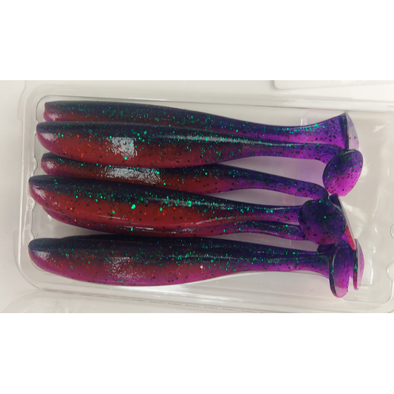 Силикон Keitech Easy Shiner 4" (7 шт/уп), цвет: ea#21 mystic june bug, Длина силикона: 4" (10.2 см), Расцветка силикона: EA#21 Mystic June Bug, фото , изображение 9