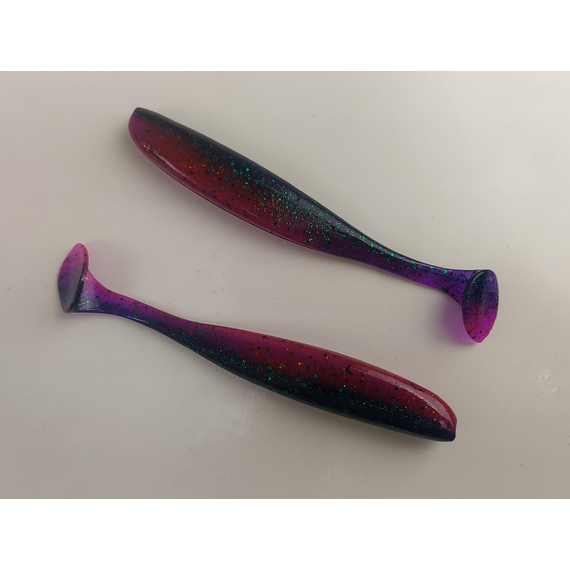 Силикон Keitech Easy Shiner 4" (7 шт/уп), цвет: ea#21 mystic june bug, Длина силикона: 4" (10.2 см), Расцветка силикона: EA#21 Mystic June Bug, фото , изображение 4
