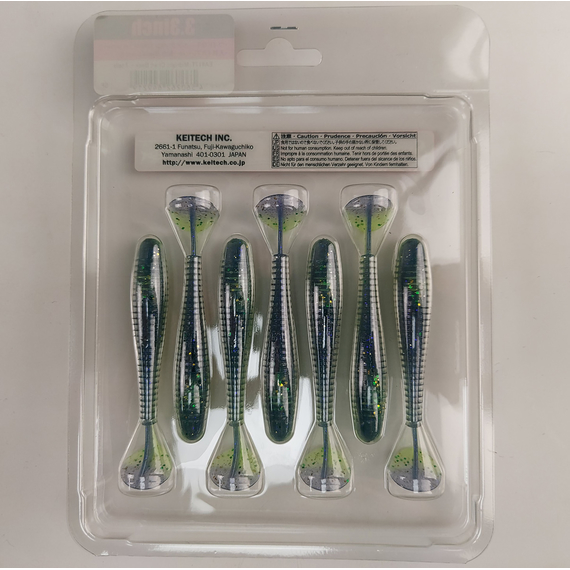 Силікон Keitech Swing Impact FAT 3.3" (7 шт/уп),, колір: ea#17 midnight chart back, Довжина силікону: 3.3" (8.4 см), Колір силікону: EA#17 Midnight Chart Back, фото , изображение 6