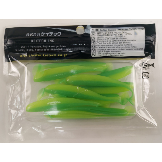 Силікон Keitech Easy Shiner 3" (10 шт/упак), колір:ea#11 limechartreuseglow, Довжина силікону: 3" (7.6 см), Колір силікону: EA#11 Lime Chartreuse Glow, фото , изображение 7