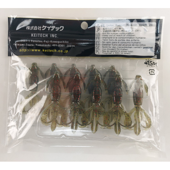 Силікон Keitech Crazy Flapper 2.4" (10 шт/уп),, колір: 208 watermelon pp. red, Довжина силікону: 2.4" (6.1 см), Колір силікону: 208 Watermelon PP. Red, фото , изображение 8