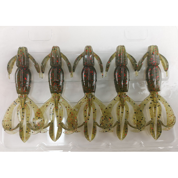 Силікон Keitech Crazy Flapper 2.4" (10 шт/уп),, колір: 208 watermelon pp. red, Довжина силікону: 2.4" (6.1 см), Колір силікону: 208 Watermelon PP. Red, фото , изображение 12