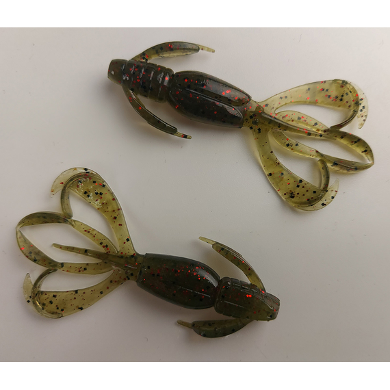 Силікон Keitech Crazy Flapper 2.4" (10 шт/уп),, колір: 208 watermelon pp. red, Довжина силікону: 2.4" (6.1 см), Колір силікону: 208 Watermelon PP. Red, фото , изображение 4