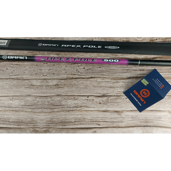 Махове вудлище BRAIN APEX Pole NEW 5.00m (телескопічне, без кілець, з конектором) + чохол, Довжина: 5m, Тип вудлища: без кілець (махове), фото , изображение 5
