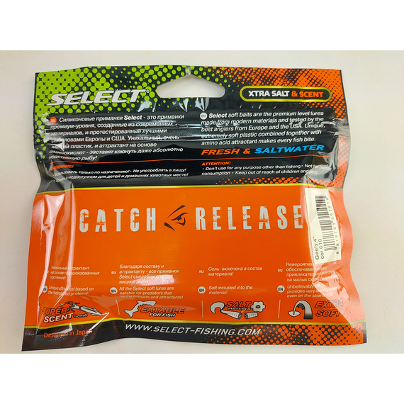 Силікон Select Geely 4" col.010 (5 шт/упак), Довжина силікону: 4.0" (10.16 см), Колір силікону: 010, фото , изображение 6