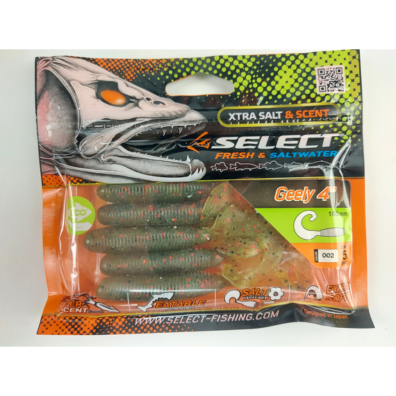 Силікон Select Geely 4" col.002 (5 шт/упак), Довжина силікону: 4.0" (10.16 см), Колір силікону: 002, фото , изображение 5