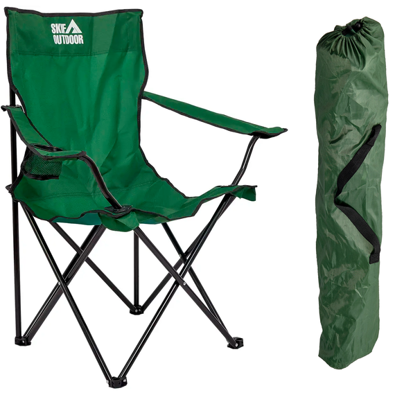 Стул раскладной SKIF Outdoor Comfort Plus (усиленный). Цвет: зеленый, до 120кг (с чехлом), Выберите цвет: Зелений, Рекомендуем нагрузку: 120 кг, фото 