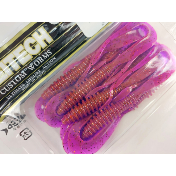 Силикон Keitech Mad Wag Slim 4.5" (9 шт/упак) ц:pal#13 mistic spice, Длина силикона: 4.5" (11.4 см), Расцветка силикона: PAL#13 Mistic Spice, фото , изображение 9