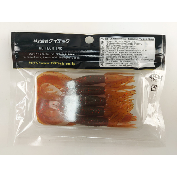 Силікон Keitech Little Spider 3.5" (5 шт/уп), колір:pal#07 motoroil red flake, Довжина силікону: 3.5" (8.9 см), Колір силікону: pal#07 motoroil red flake, фото , изображение 6