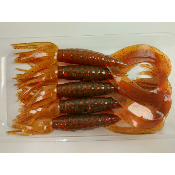 Силікон Keitech Little Spider 3.5" (5 шт/уп), колір:pal#07 motoroil red flake, Довжина силікону: 3.5" (8.9 см), Колір силікону: pal#07 motoroil red flake, фото , изображение 4