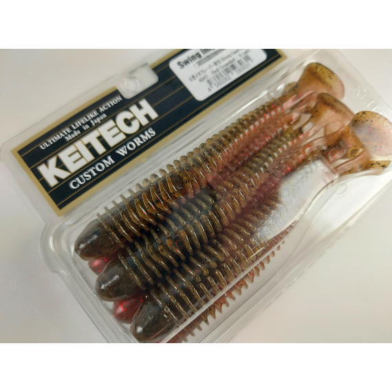 Силікон Keitech Swing Impact 4.5" (6 шт/упак), колір:404 red crawdad, Довжина силікону: 4.5" (11.4 см), Колір силікону: 404 Red Crawdad, фото , изображение 9