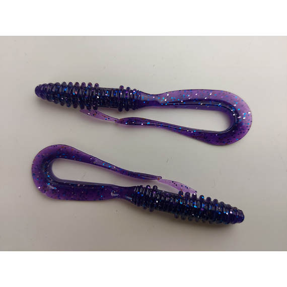 Силікон Keitech Mad Wag Mini 3.5" (10 шт/упак), колір:ea#04 violet, Довжина силікону: 3.5" (8.9 см), Колір силікону: EA#04 Violet, фото , изображение 4