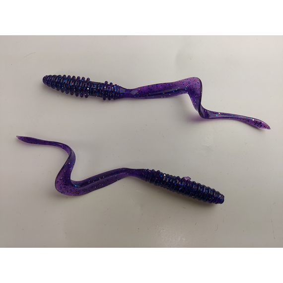 Силікон Keitech Mad Wag Mini 3.5" (10 шт/упак), колір:ea#04 violet, Довжина силікону: 3.5" (8.9 см), Колір силікону: EA#04 Violet, фото , изображение 6