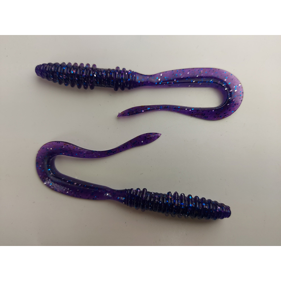 Силікон Keitech Mad Wag Mini 3.5" (10 шт/упак), колір:ea#04 violet, Довжина силікону: 3.5" (8.9 см), Колір силікону: EA#04 Violet, фото , изображение 5