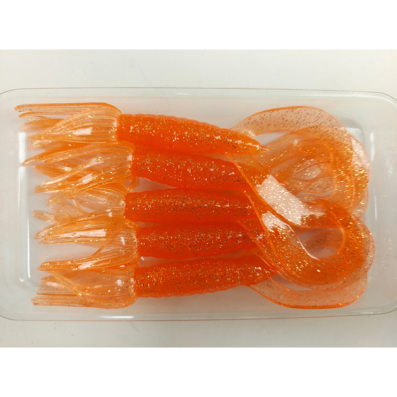 Силікон Keitech Little Spider 3.5" (5 шт/упак), колір:ea#06 orange flash, Довжина силікону: 3.5" (8.9 см), Колір силікону: EA#06 Orange Flash, фото , изображение 4