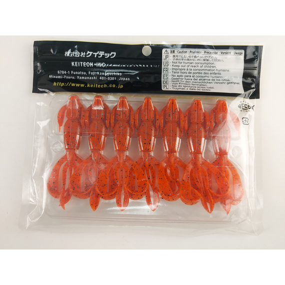 Силикон Keitech Crazy Flapper 3.6" (7 шт/упак) ц:ea#13 spicy mustard/blue, Длина силикона: 3.6" (9.1 см), Расцветка силикона: EA#13 Spicy Mustard/Blue, фото , изображение 6