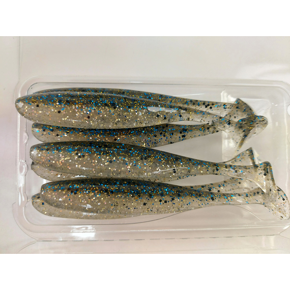Силикон Keitech Easy Shiner 3.5" ц:418 bluegill flash, Длина силикона: 3.5" (8.9 см), Расцветка силикона: 418 Bluegill Flash, фото , изображение 6