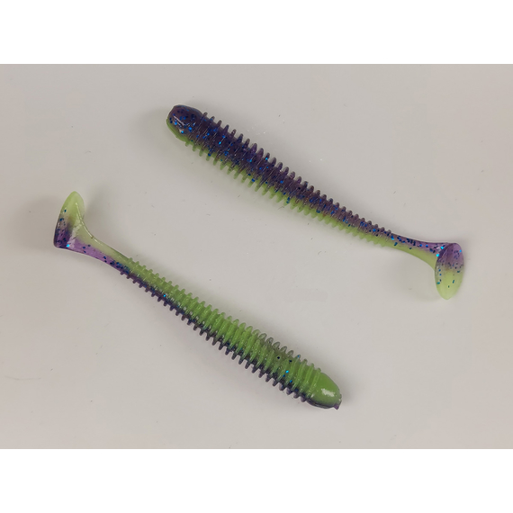 Силікон Keitech Swing Impact 2.5" (10 шт/упак), колір:pal#06 violet lime berry, Довжина силікону: 2.5" (6.3 см), Колір силікону: PAL#06 Violet Lime Berry, фото , изображение 3