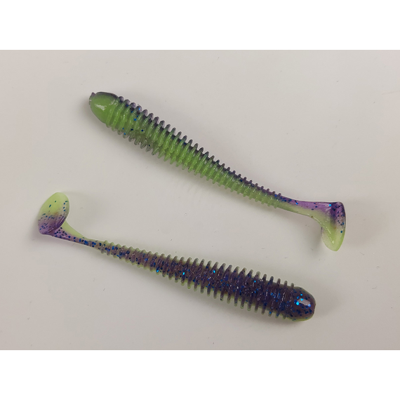 Силікон Keitech Swing Impact 2.5" (10 шт/упак), колір:pal#06 violet lime berry, Довжина силікону: 2.5" (6.3 см), Колір силікону: PAL#06 Violet Lime Berry, фото , изображение 4