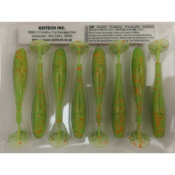 Силікон Keitech Swing Impact FAT 2.8" (8 шт/упак), колір:ea#05 hot fire tiger, Довжина силікону: 2.8" (7.1 см), Колір силікону: EA#05 Hot Fire Tiger, фото , изображение 10