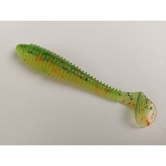 Силікон Keitech Swing Impact FAT 2.8" (8 шт/упак), колір:ea#05 hot fire tiger, Довжина силікону: 2.8" (7.1 см), Колір силікону: EA#05 Hot Fire Tiger, фото , изображение 4