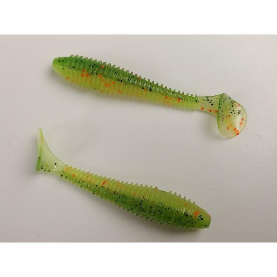 Силікон Keitech Swing Impact FAT 2.8" (8 шт/упак), колір:ea#05 hot fire tiger, Довжина силікону: 2.8" (7.1 см), Колір силікону: EA#05 Hot Fire Tiger, фото , изображение 5