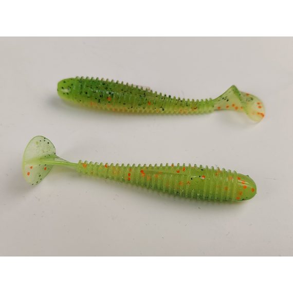 Силікон Keitech Swing Impact FAT 2.8" (8 шт/упак), колір:ea#05 hot fire tiger, Довжина силікону: 2.8" (7.1 см), Колір силікону: EA#05 Hot Fire Tiger, фото , изображение 6