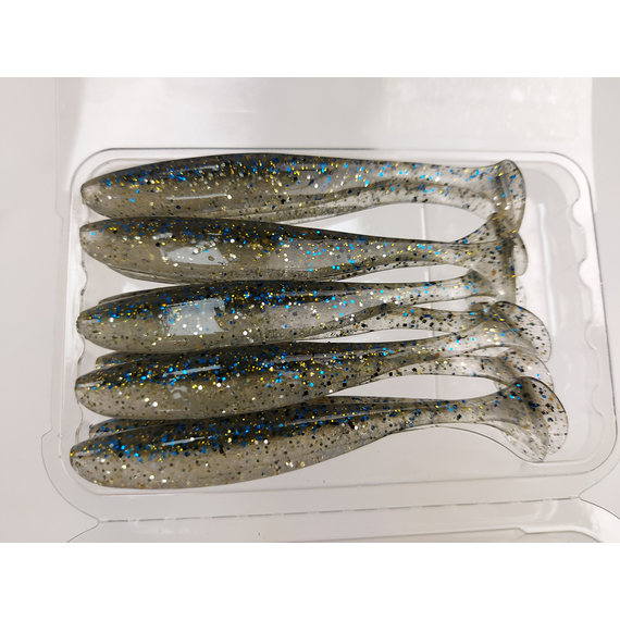 Силикон Keitech Easy Shiner 3" (10 шт/упак) ц:418 bluegill flash, Длина силикона: 3" (7.6 см), Расцветка силикона: 418 Bluegill Flash, фото , изображение 6