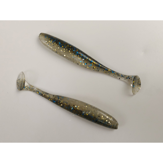 Силикон Keitech Easy Shiner 3" (10 шт/упак) ц:418 bluegill flash, Длина силикона: 3" (7.6 см), Расцветка силикона: 418 Bluegill Flash, фото , изображение 4