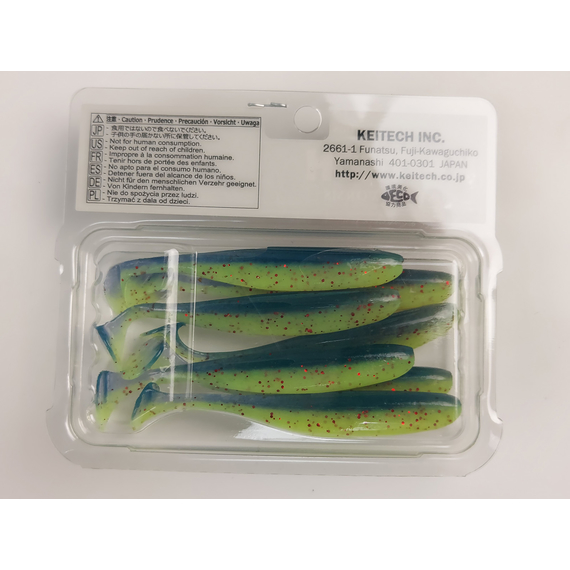 Силікон Keitech Easy Shiner 3.5" (7 шт/уп),, колір: ea#20 violet chart red fl, Довжина силікону: 3.5" (8.9 см), Колір силікону: EA#20 Violet Chart Red Fl, фото , изображение 9