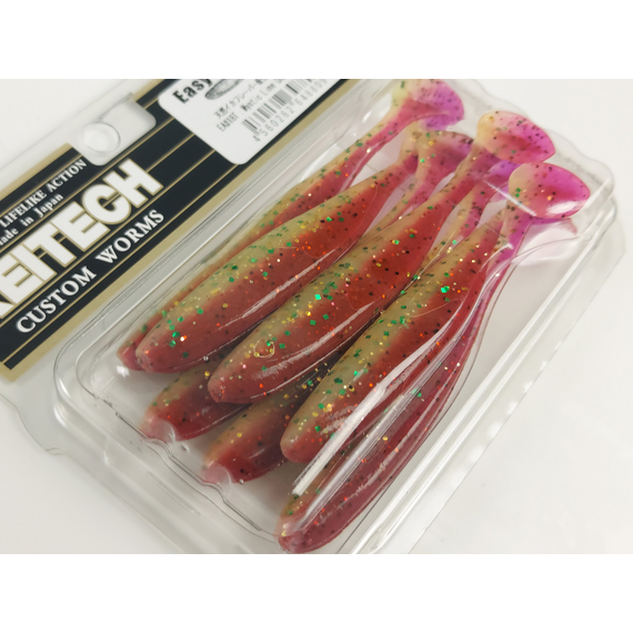 Силікон Keitech Easy Shiner 3.5" (7 шт/уп),, колір: ea#18 mystic lime chart, Довжина силікону: 3.5" (8.9 см), Колір силікону: EA#18 Mystic Lime Chart, фото , изображение 10