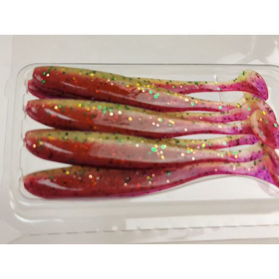 Силікон Keitech Easy Shiner 3.5" (7 шт/уп),, колір: ea#18 mystic lime chart, Довжина силікону: 3.5" (8.9 см), Колір силікону: EA#18 Mystic Lime Chart, фото , изображение 11