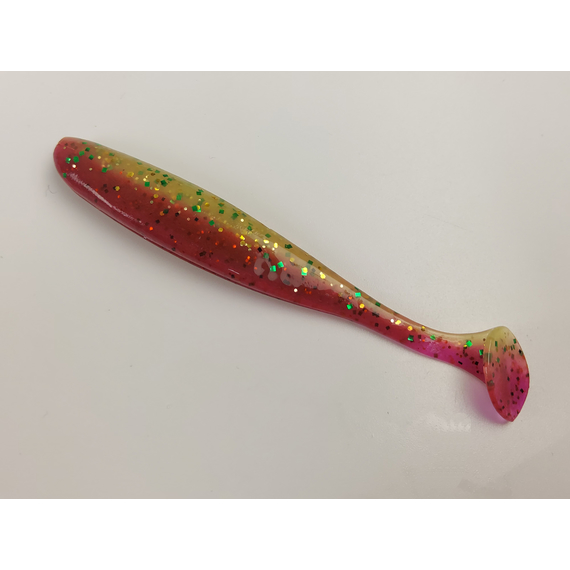 Силікон Keitech Easy Shiner 3.5" (7 шт/уп),, колір: ea#18 mystic lime chart, Довжина силікону: 3.5" (8.9 см), Колір силікону: EA#18 Mystic Lime Chart, фото , изображение 3