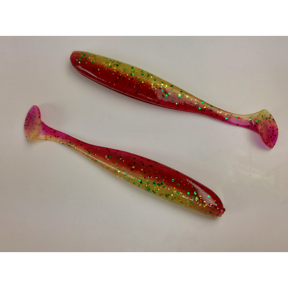 Силікон Keitech Easy Shiner 3.5" (7 шт/уп),, колір: ea#18 mystic lime chart, Довжина силікону: 3.5" (8.9 см), Колір силікону: EA#18 Mystic Lime Chart, фото , изображение 4