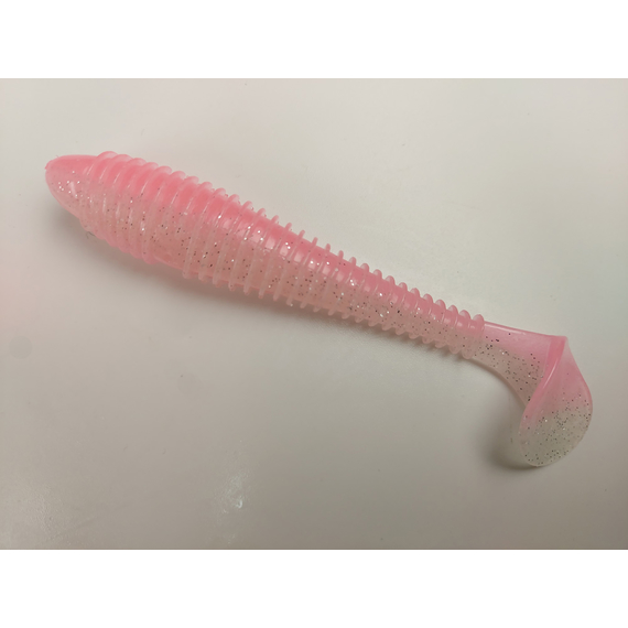 Силікон Keitech Swing Impact FAT 3.8" (6 шт/упак), колір:ea#10 pink silver glow, Довжина силікону: 3.8" (9.7 см), Колір силікону: EA#10 Pink Silver Glow, фото , изображение 3