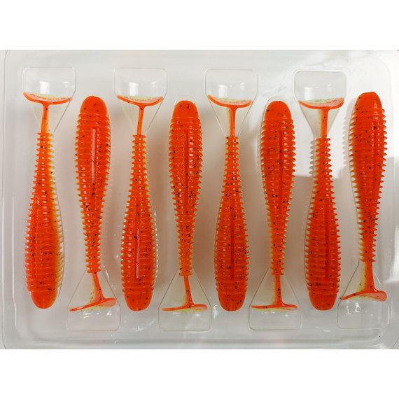 Силикон Keitech Swing Impact FAT 2.8" (8 шт/уп) цвет: ea#13 spicy mustard/blue, Длина силикона: 2.8" (7.1 см), Расцветка силикона: EA#13 Spicy Mustard/Blue, фото , изображение 8