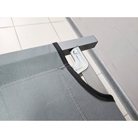 Військова польова розкладачка, ліжко розкладне сталеве (колір сірий), конструкція: НАТО, Конструкція ліжка: НАТО (сіра), фото , изображение 4