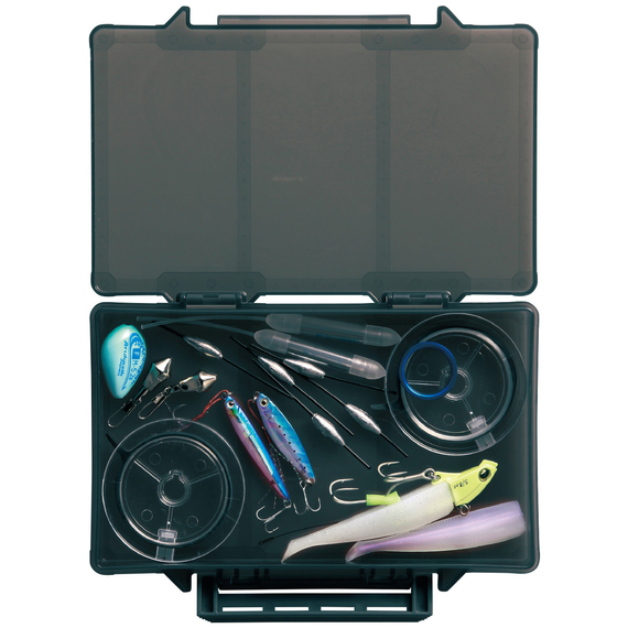 Коробка для снастей DaiichiSeiko MC Case #195F (темно-землистий) — компактна, з надійною фіксацією, фото , изображение 2