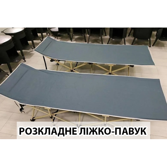 Ліжко розкладне, розкладачка для військових сталева (колір сірий), Конструкція ліжка: Павук (сірий), фото , изображение 11