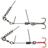 Оснащение Savage Gear SS Corkscrew Stinger 3G 1X #1 35kg Red + BN (2 шт/уп), фото 