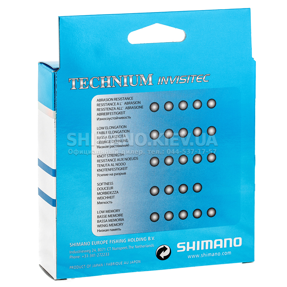 SHIMANO:: Жилка Shimano Technium Invisitec 300m 0.165mm 2.7kg