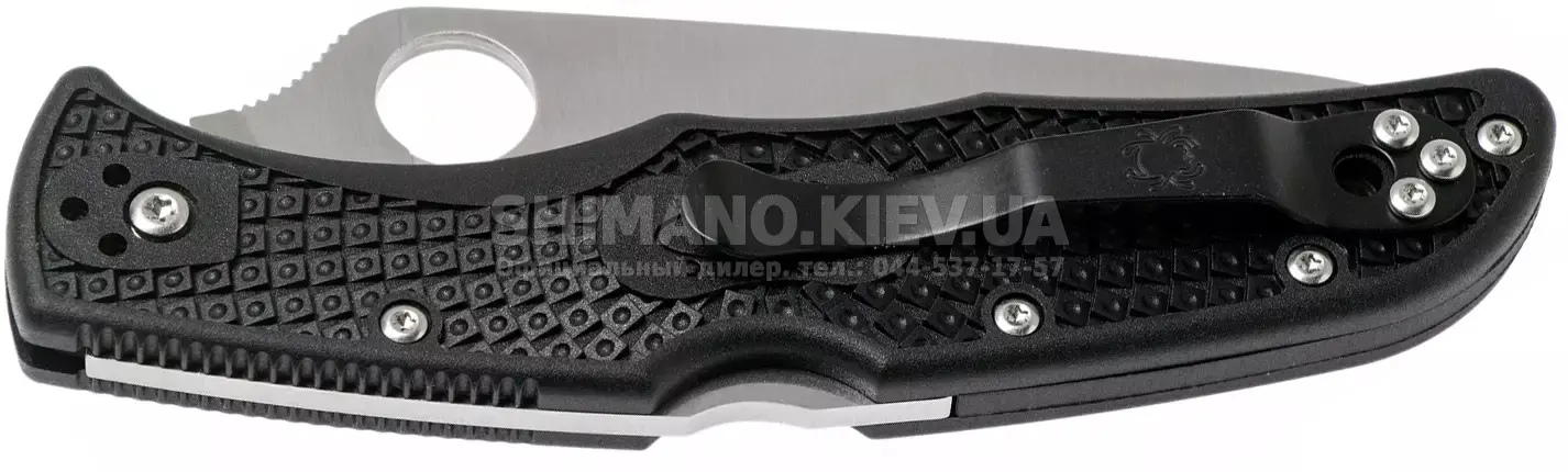 Ніж Spyderco Endura 4 Flat Ground, VG-10, FRN к:black - 5670грн