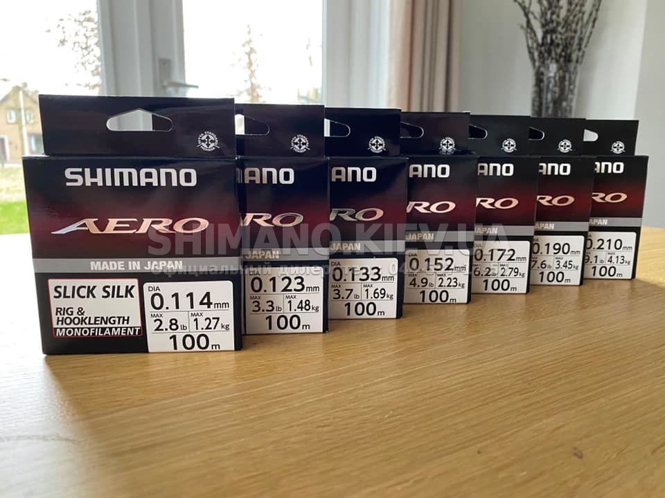 silkpin　6箱 SHIMANO:: Леска Shimano Aero Slick Silk Rig/Hooklength 100m 0.086